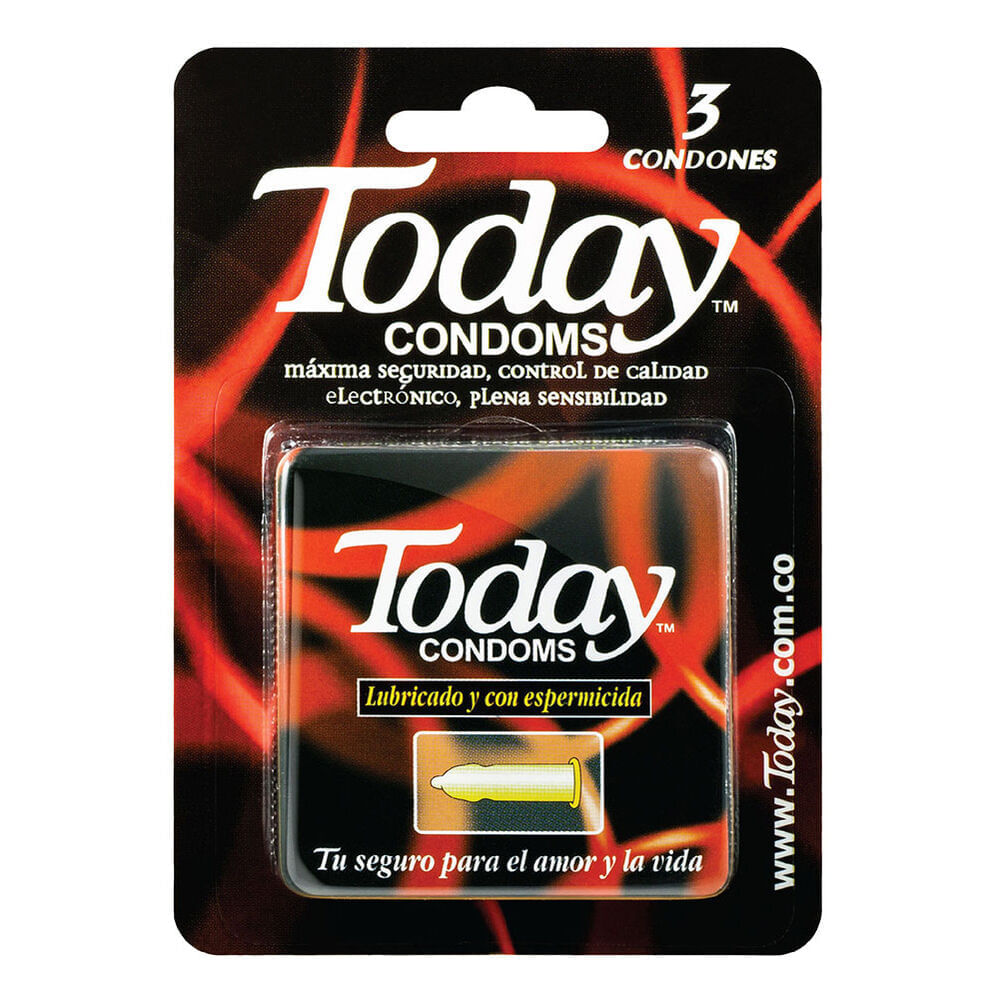 Condones Today Lubricado y con Espermicida x 3